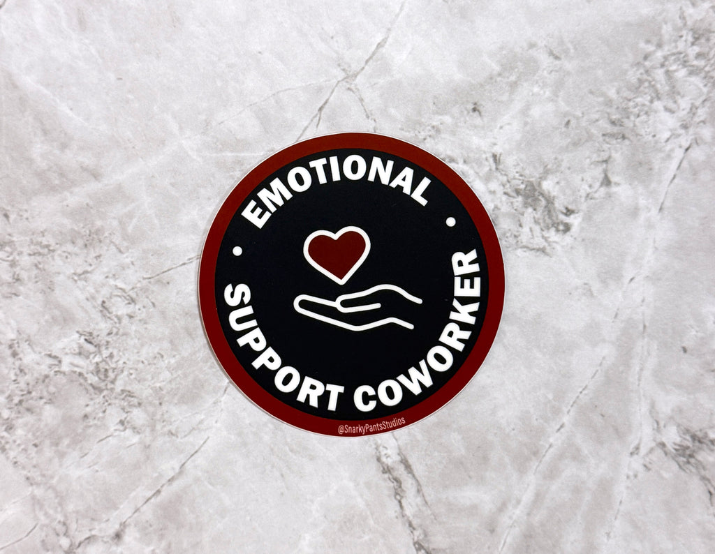 Emotional Support Co-Worker Sticker