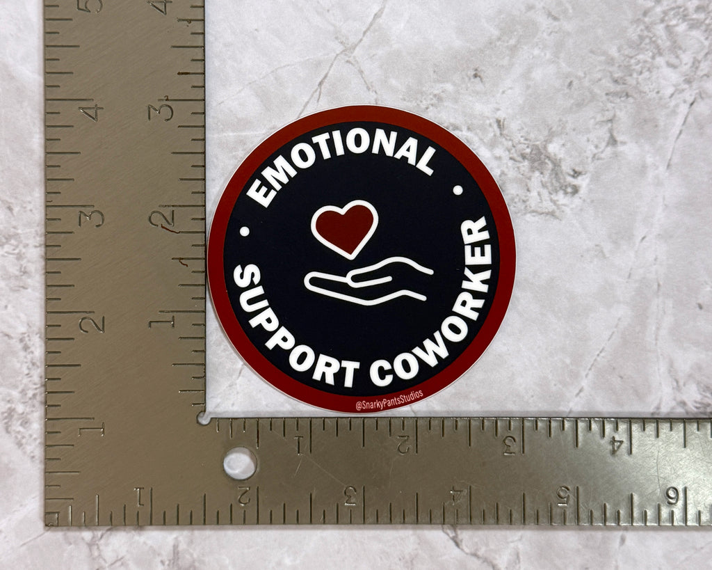 Emotional Support Co-Worker Sticker