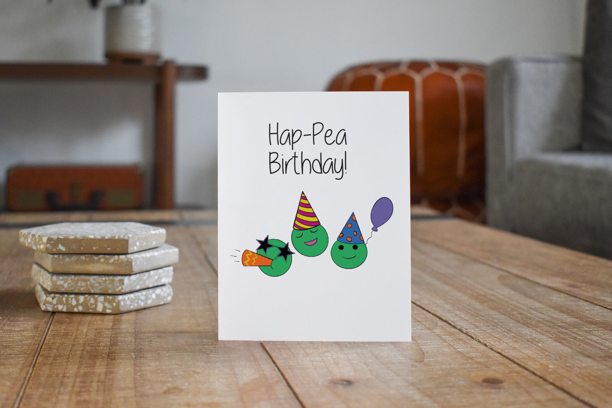 Hap-Pea Birthday, Happy Birthday Card