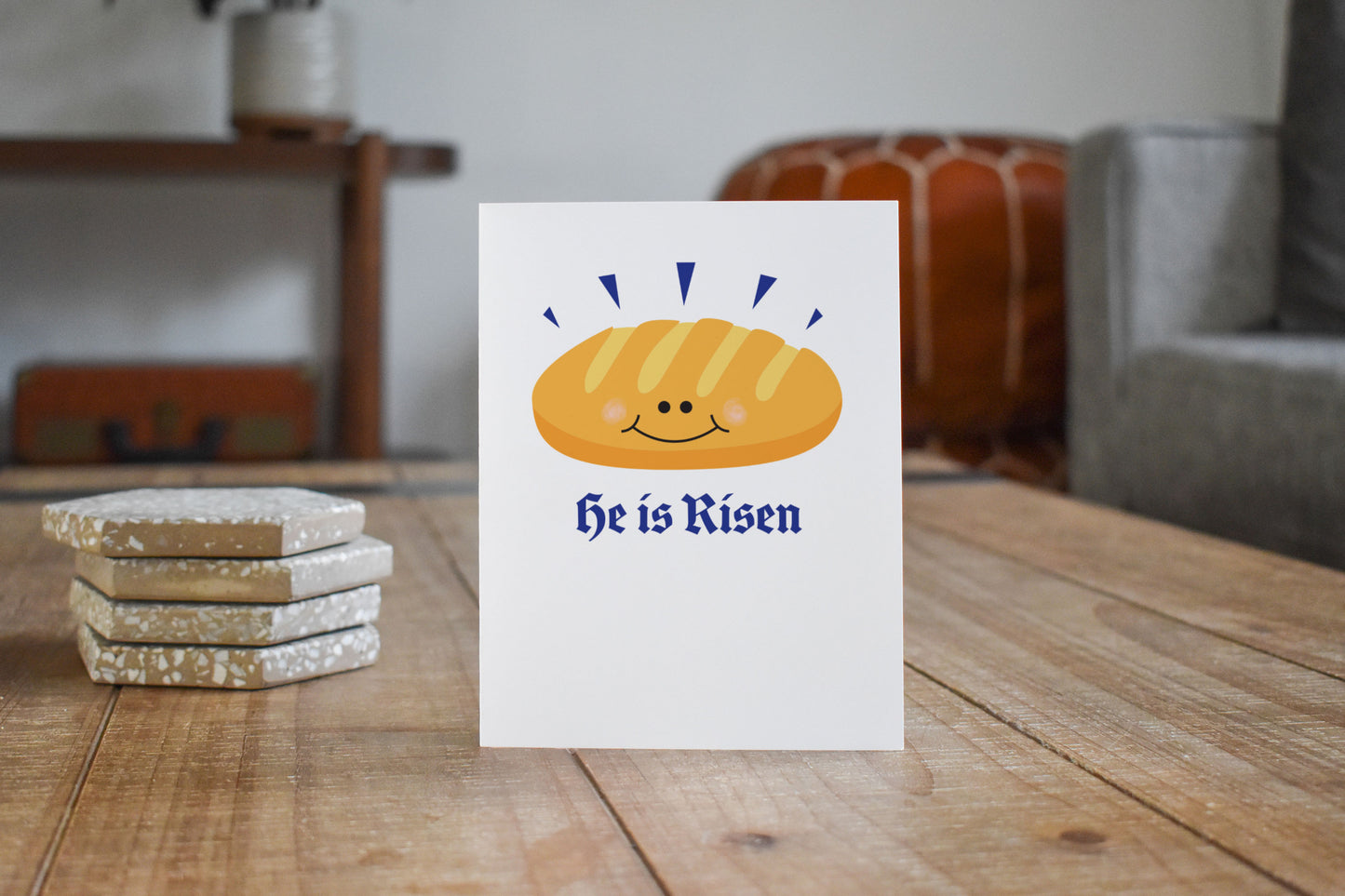 Easter Card, He is Risen, Greeting Card, Bread, Snarky, Cards