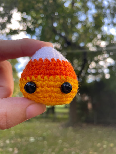 Halloween Amigurumi Gift Pack, includes mini ghost, mini candy corn and mini wrapped candy