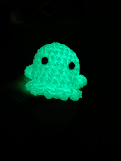 Glow in the Dark Ghost, Glowy Ghost, Crochet Glowing Ghost, Halloween Ghost Stuffie, Amigurumi Ghost