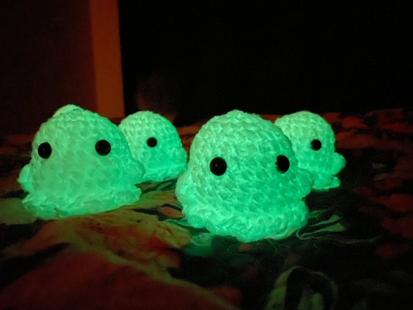 Glow in the Dark Ghost, Glowy Ghost, Crochet Glowing Ghost, Halloween Ghost Stuffie, Amigurumi Ghost