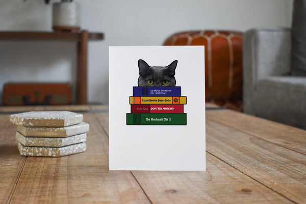 Murder Cat, True Crime Books, Funny Card, Friendship, Love, Birthday, Snarky, Cards, True Crime Fans