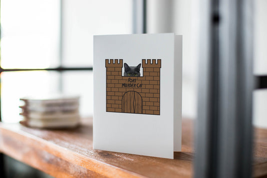 Murder Cat, Fort, Funny Card, Friendship, Love, Birthday, Snarky, Cards, True Crime Fans