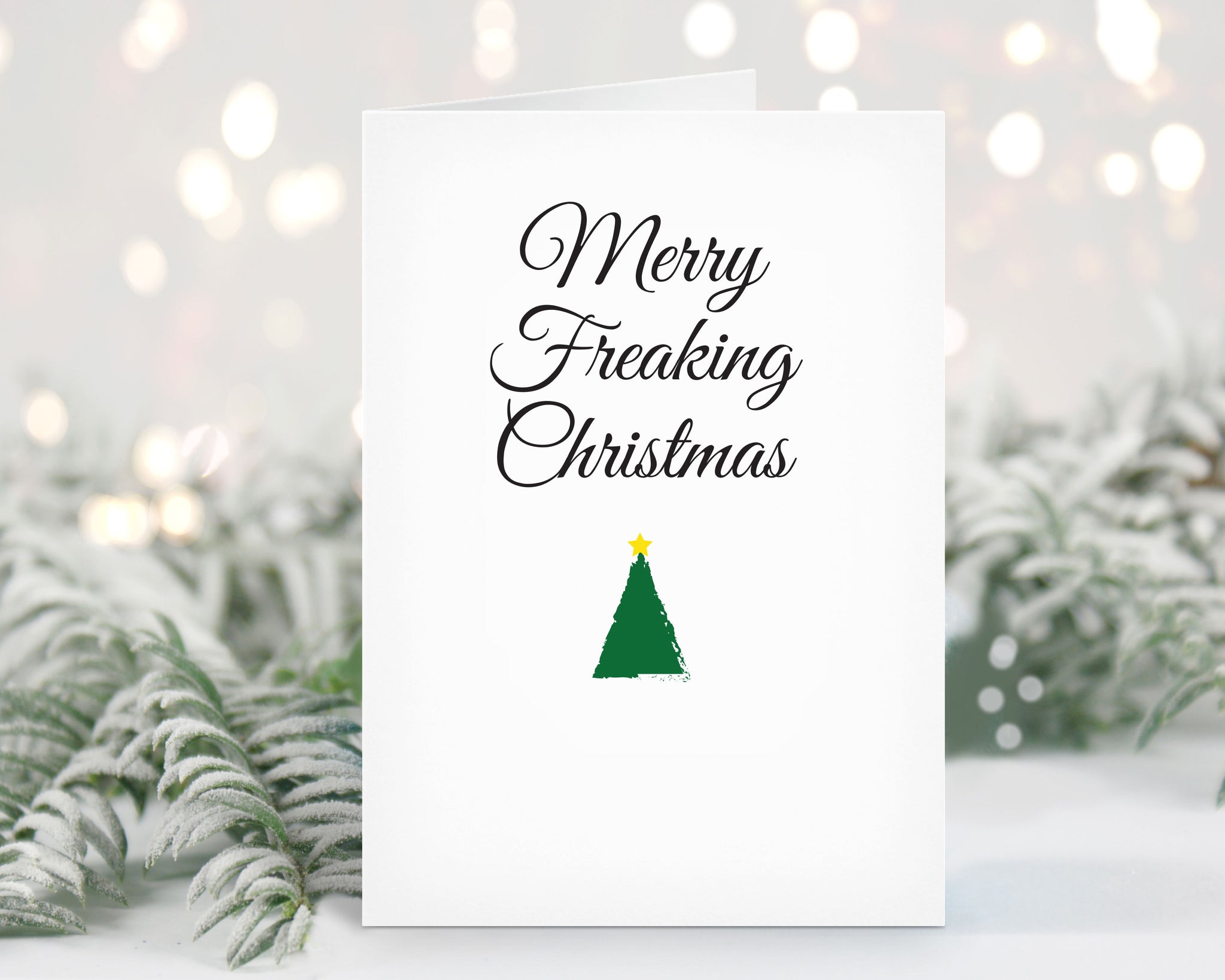 Merry Freaking Christmas, Christmas Card, Holidays Card, Snarky, Funny, Mature