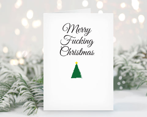 Merry Fucking Christmas Card, Holidays Card, Snarky, Funny, Mature