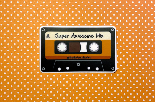 Super Awesome Mix Tape Sticker