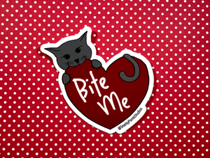 Bite Me Cat Sticker