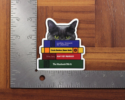 Murder Cat Sticker, True Crime Books, True Crime Fans, Gifts for Cat Lovers