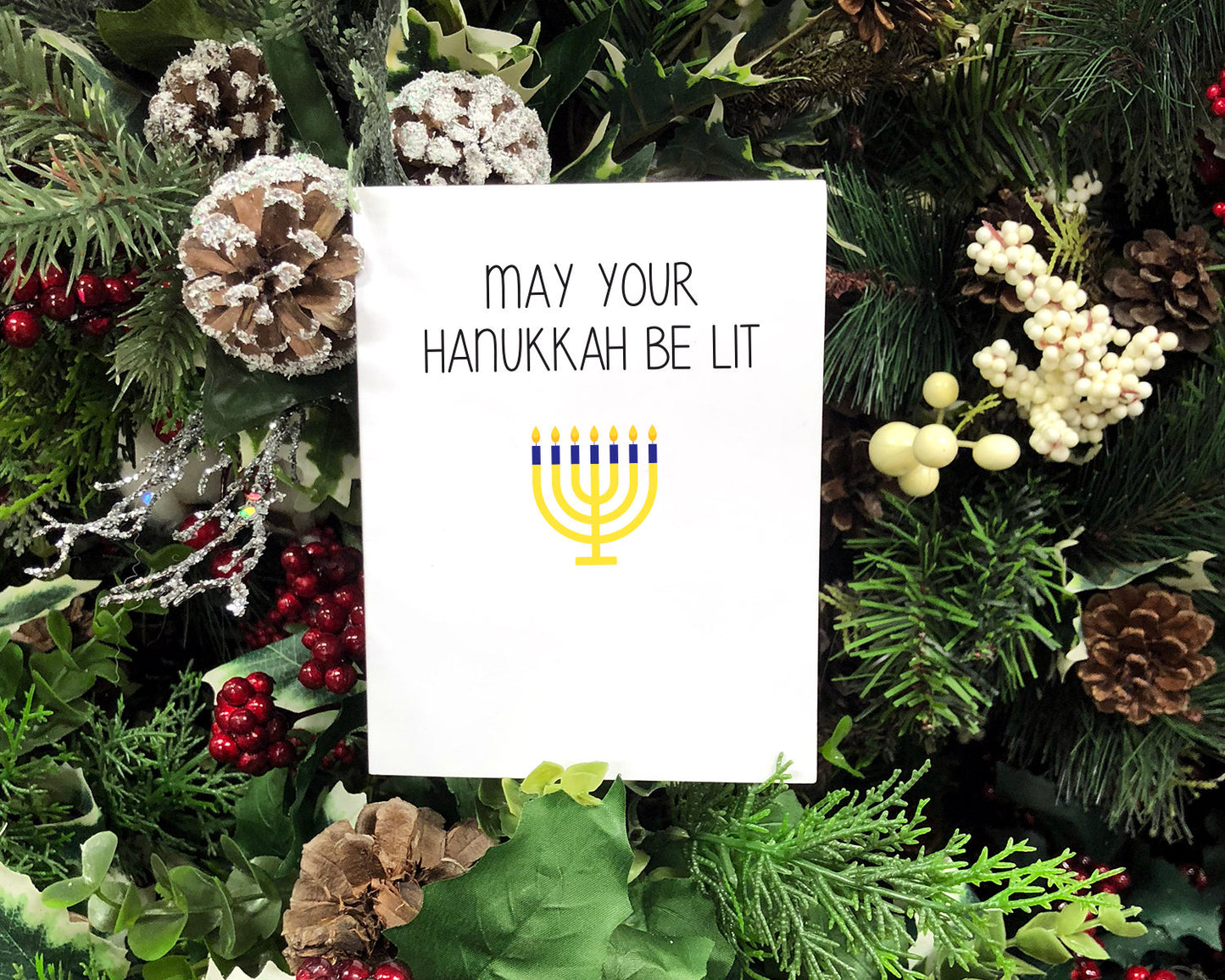 May Your Hanukkah Be Lit, Happy Hanukkah, Greeting Card, Holiday Card, Snarky, Funny, Mature