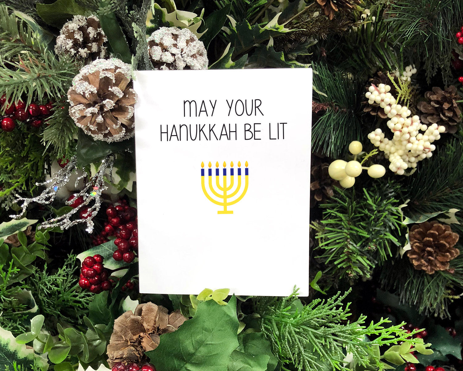 May Your Hanukkah Be Lit, Happy Hanukkah, Greeting Card, Holiday Card, Snarky, Funny, Mature