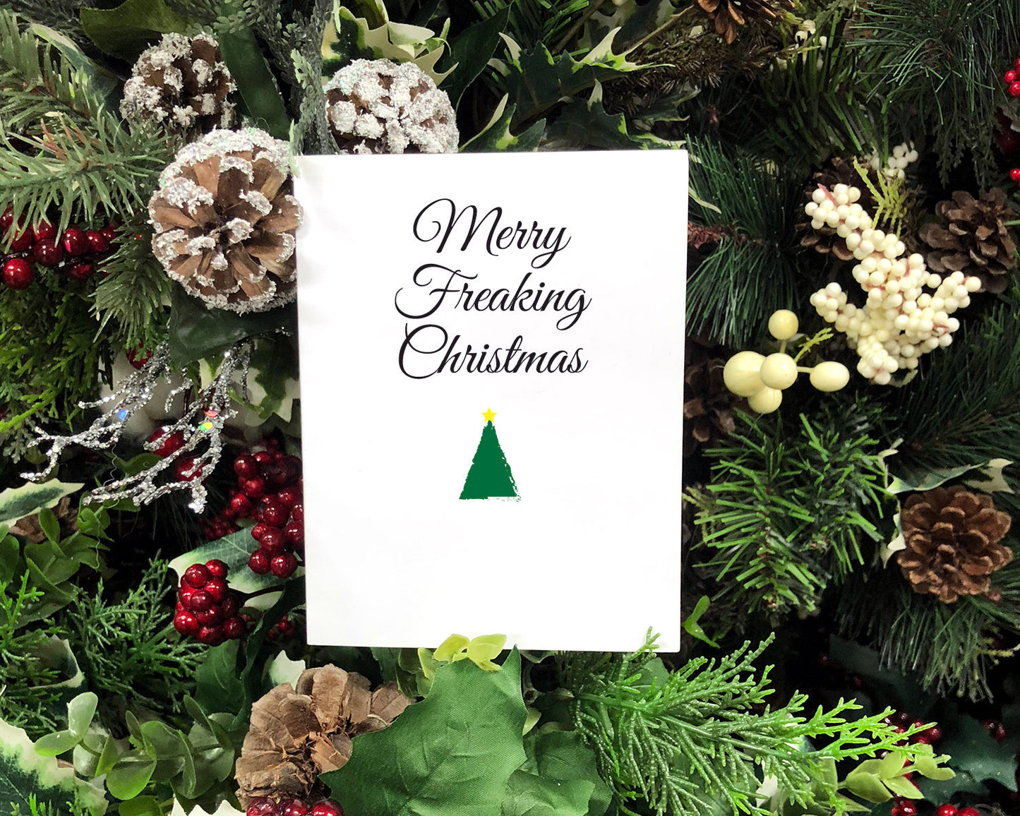 Merry Freaking Christmas, Christmas Card, Holidays Card, Snarky, Funny, Mature