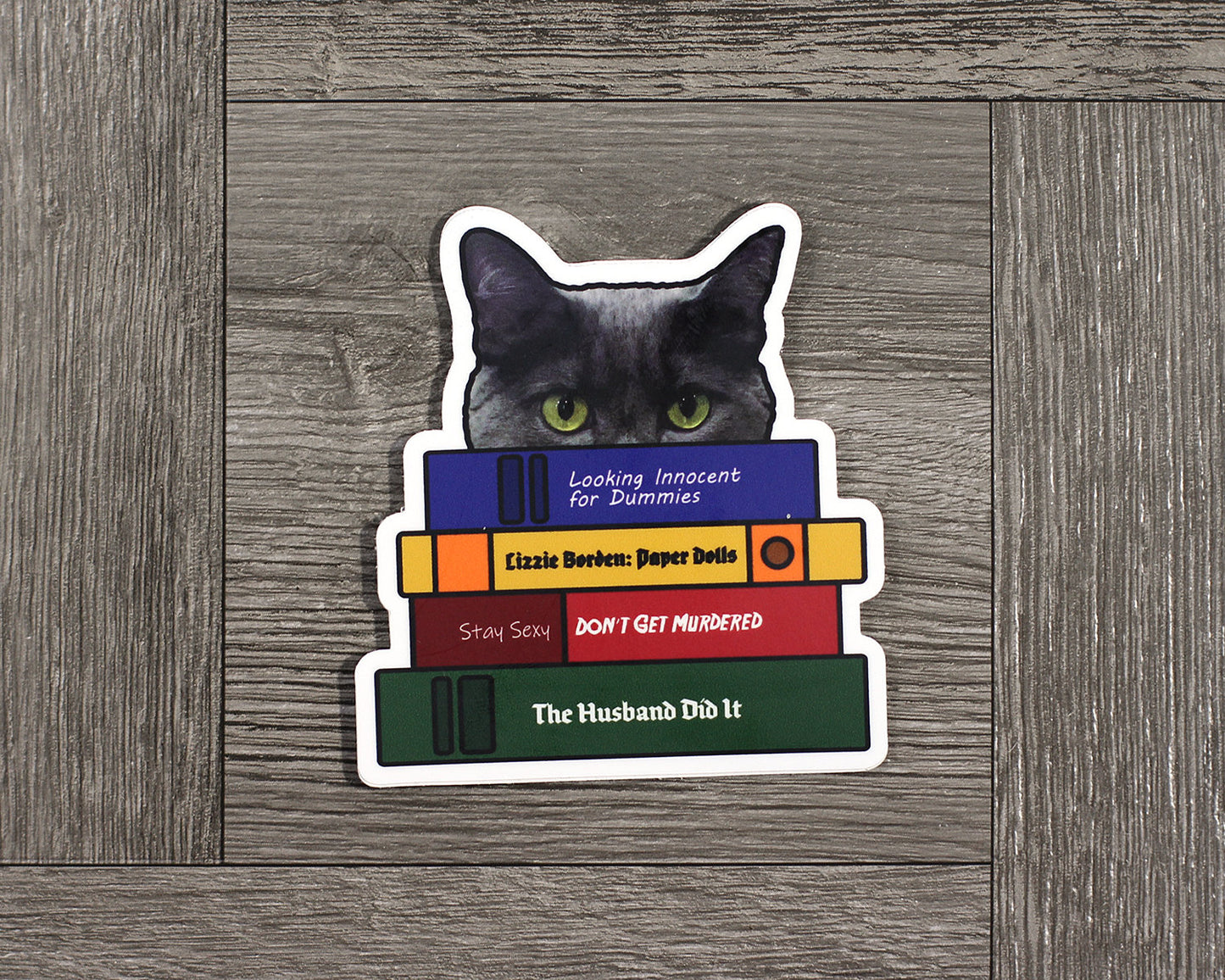 Murder Cat Sticker, True Crime Books, True Crime Fans, Gifts for Cat Lovers