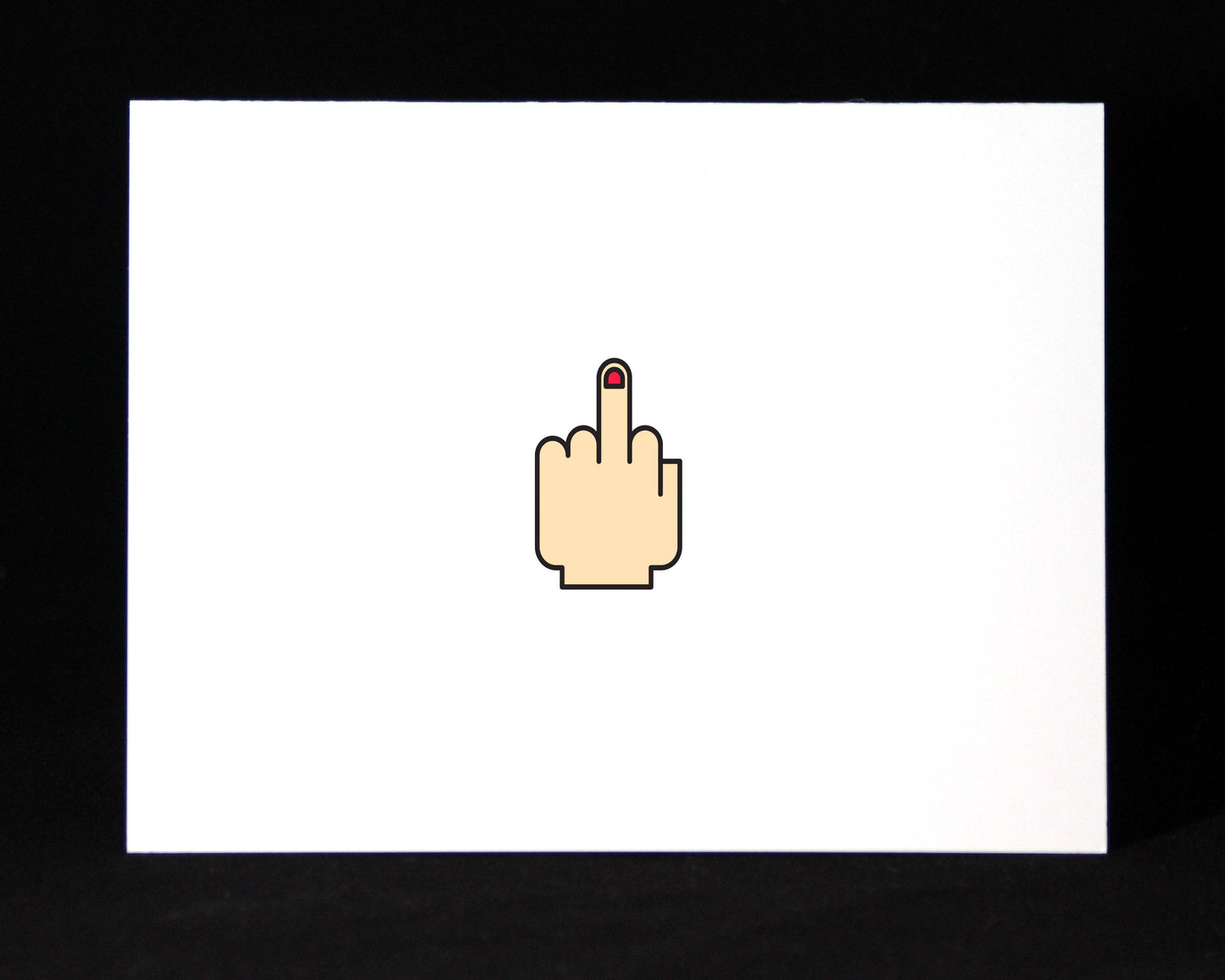 Middle Finger Card, Empathy, Sympathy, Friendship, Snarky, Cards