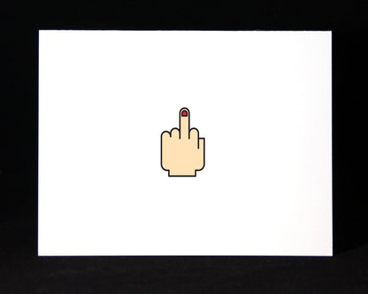 Middle Finger Card, Empathy, Sympathy, Friendship, Snarky, Cards