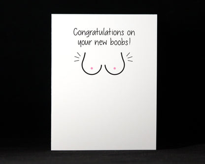 Congratulations on New Boobs, Breast Cancer, Surgery, Empathy,  Funny, Friendship, Snarky, Cards