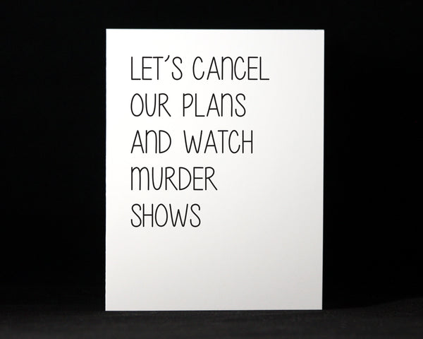 Funny Card, Friendship, Love, Birthday, Snarky, Cards, True Crime Fans, Introvert