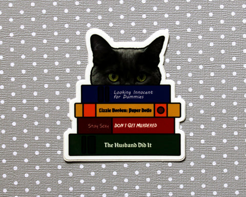 Murder Cat Sticker, True Crime Books, True Crime Fans, Gifts for Cat Lovers