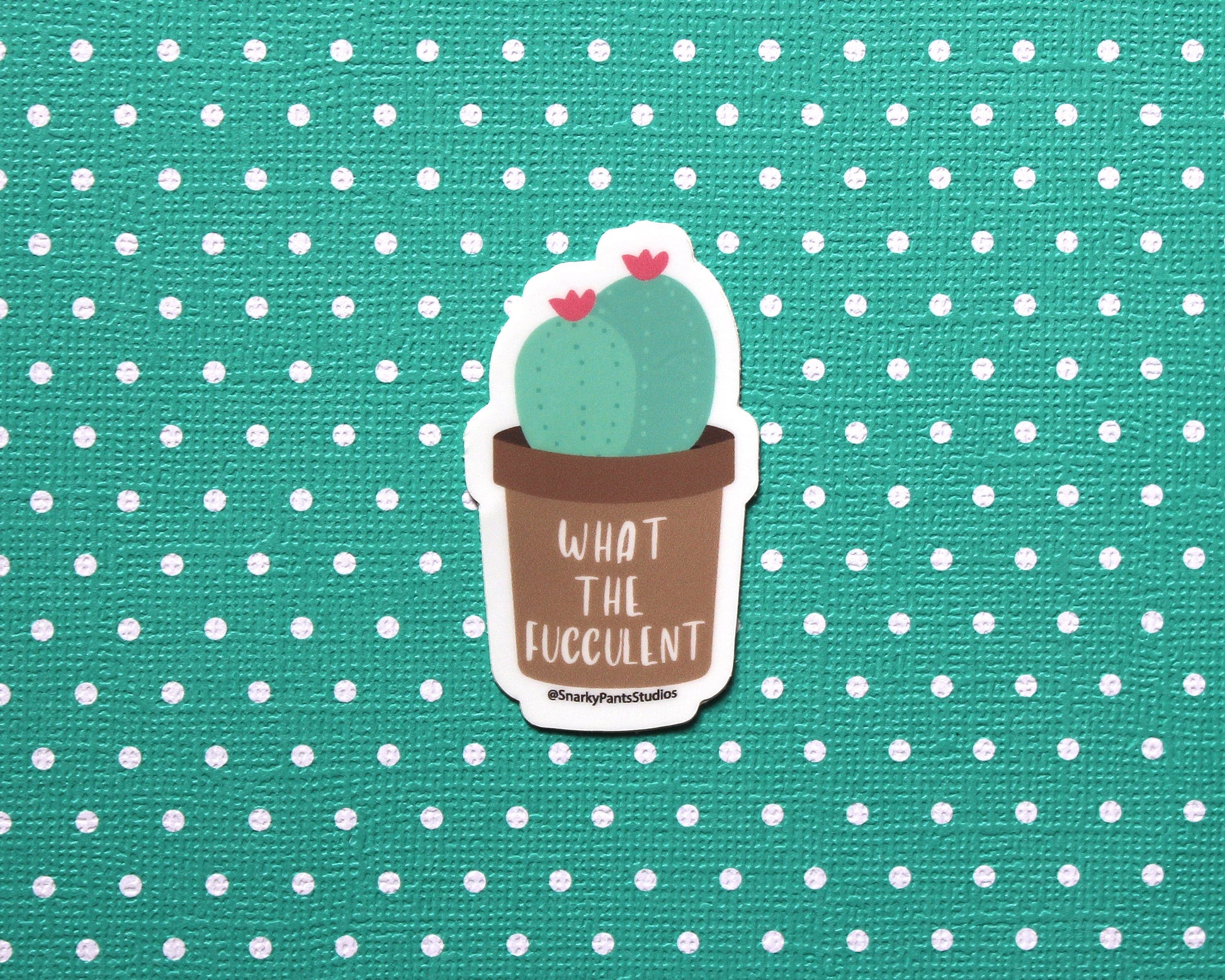 succulent vinyl What the Fucculent Sticker, Succulent, Vinyl Sticker, Laptop Sticker – Snarky Pants Studios