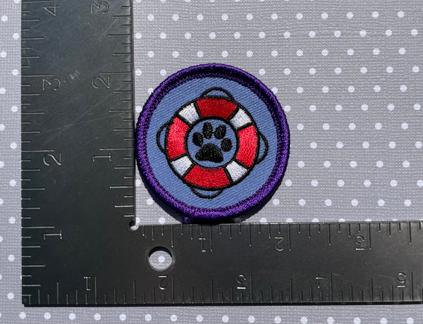 Rescued Me - Purple, Pet Achievement Badge