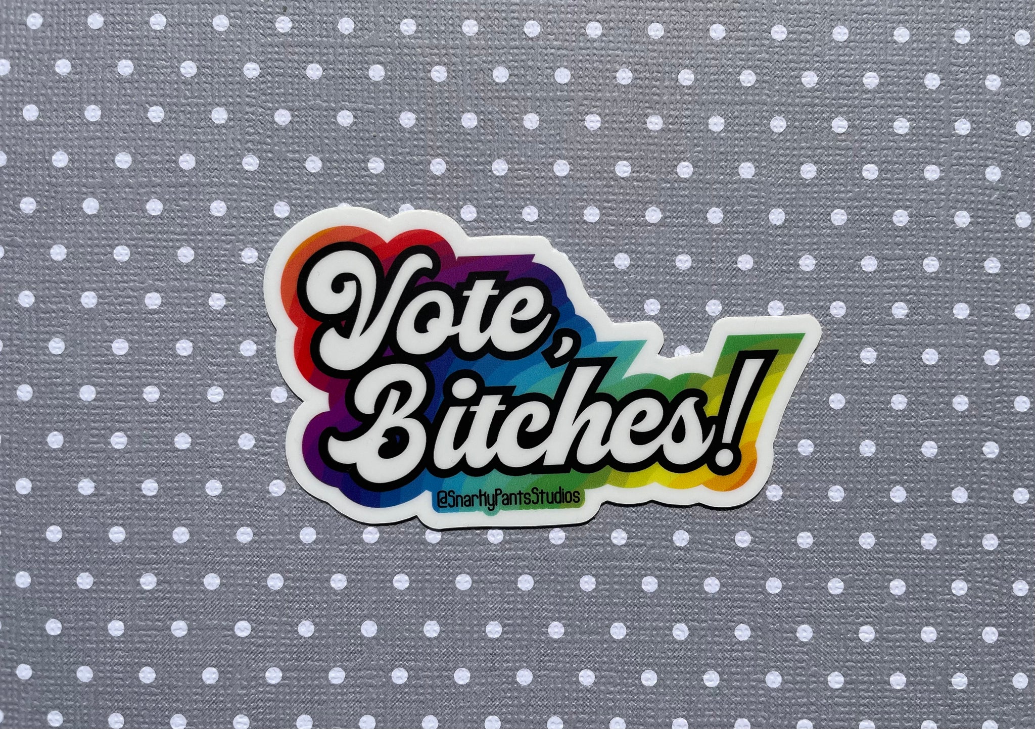 Vote, bitches! Sticker Rainbow