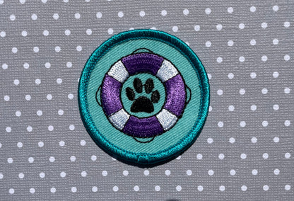 Rescued Me - Teal, Pet Achievement Badge