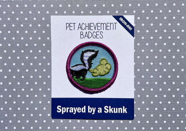 Sprayed by a Skunk, Pet Achievement Badge