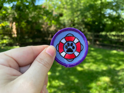 Rescued Me - Purple, Pet Achievement Badge